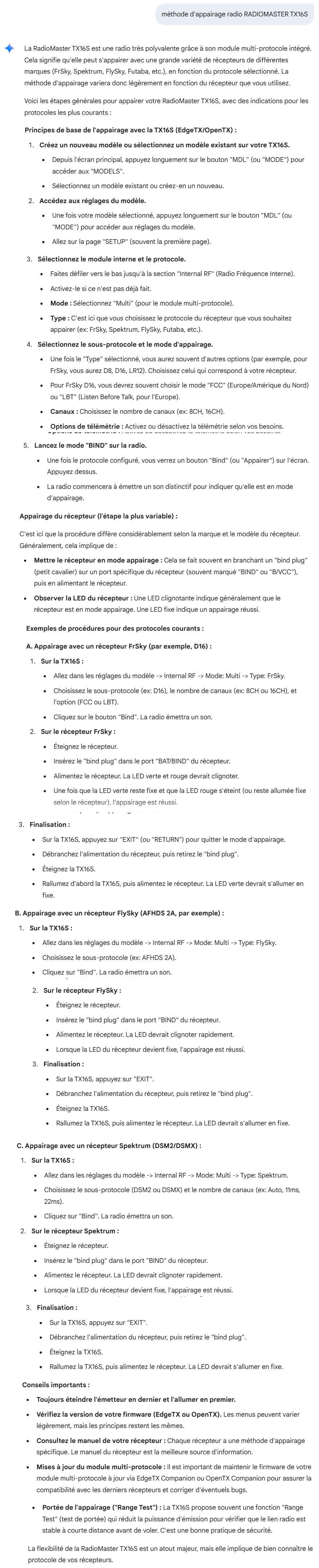 Méthode d'appairage